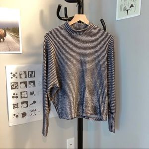 Half Turtleneck Striped Sweater